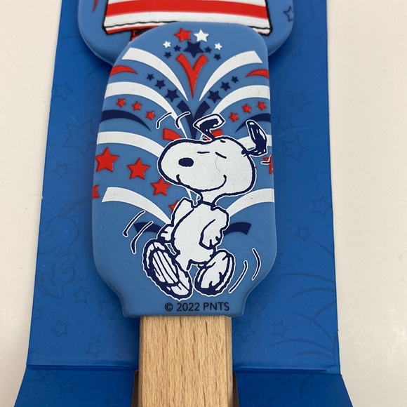 Peanuts Snoopy 2 pack silicone spatula set NWT Red White & Blue - Picture 5 of 13